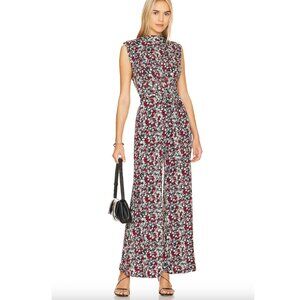 Floral Print Free People Vibe Check One Piece in Black Ditsy Shell